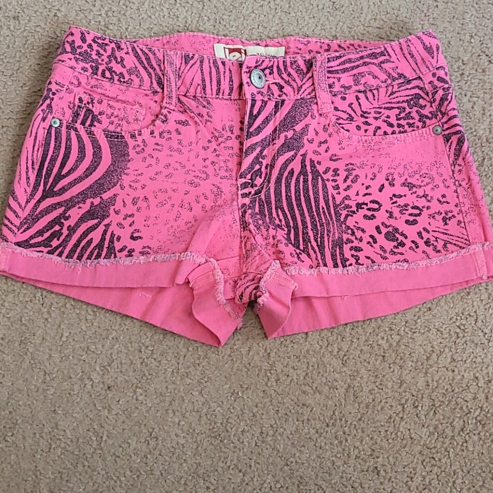 Pink Animal Print Shorts